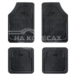Ковры полимерные с выс. бортиком в салон автомобиля, универсальные, цвет черн., компл. 4 шт.