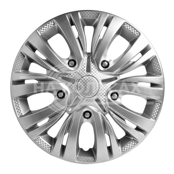 Колпаки колесные 13&quot; &quot;Лион&quot;, серебристый, карбон, компл. 2 шт.