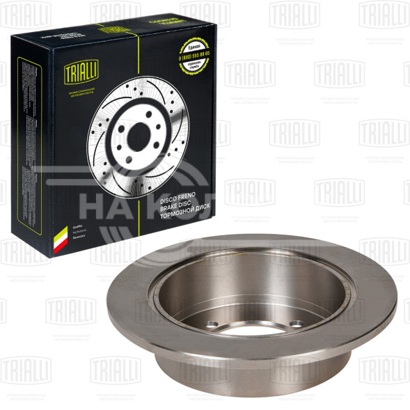 Диск тормозной задний для автомобилей Mitsubishi Lancer IX (00-) d=262; 4 шпильки