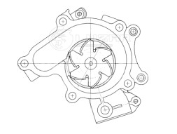Насос водяной для автомобилей Mazda 323 (98-)/626 (94-) 1.8i/2.0i [FP; FS]