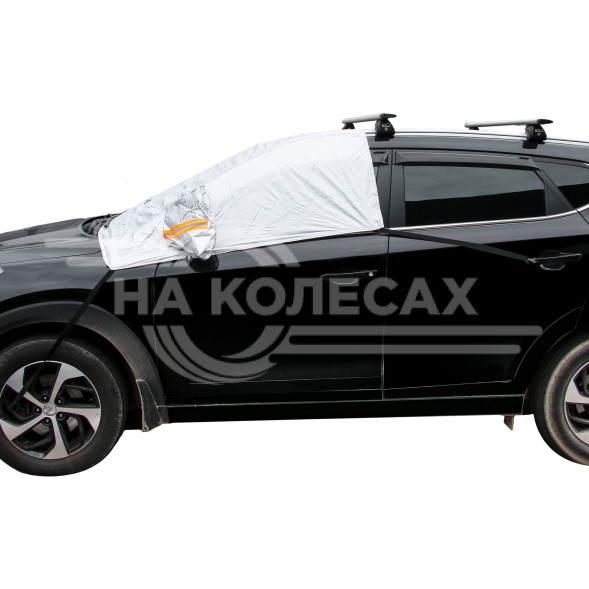 Чехол-тент на лоб.стекло и перед.окна авто, защитный (130*140*52 см) универсал., серый