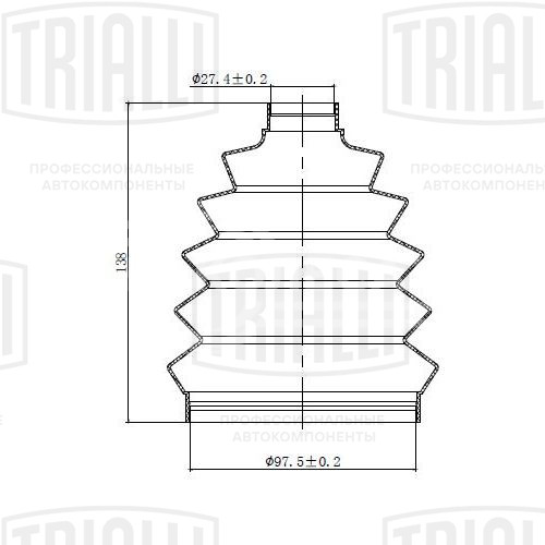 Пыльник ШРУСа наружного для автомобилей Fiat Ducato III (06-)