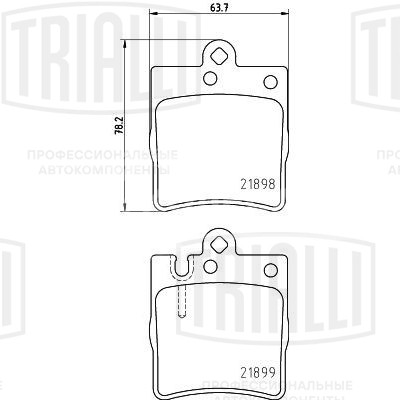 Колодки тормозные дисковые задние для автомобилей Mercedes C (W203) (00-)