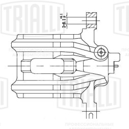 Суппорт тормозной для автомобилей Honda Accord (02-)/(08-)/CR-V (02-) задний левый d=38мм