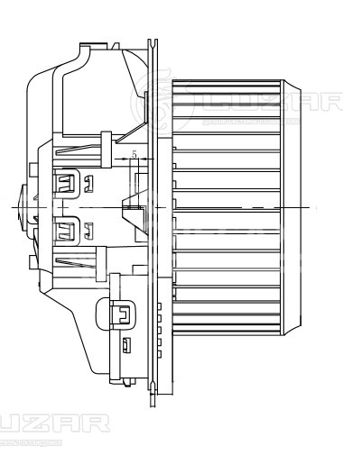 Электровентилятор отопителя для автомобилей VW Touareg II (10-)