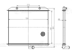 Радиатор охлаждения для трактора К-744Р1 "Кировец" с двигателем ЯМЗ-238НД (тип ОРЗ) (без арматуры)