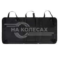 Органайзер на спинку заднего сиденья, 3/3, раздельный на молнии, с карманами, черный