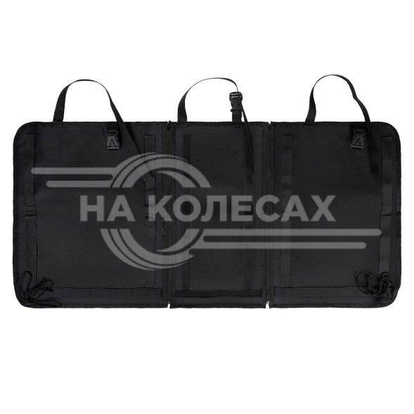 Органайзер на спинку заднего сиденья, 3/3, раздельный на молнии, с карманами, черный