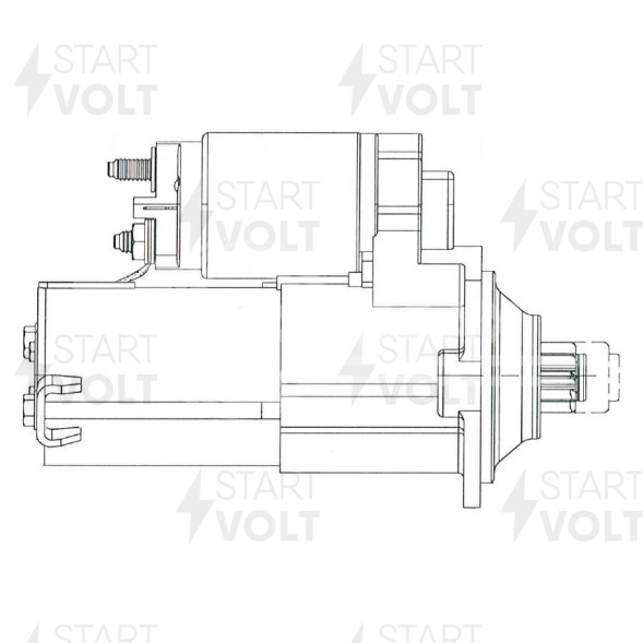 Стартер для автомобилей Chery QQ6 (06-) 1.1i 1,3кВт