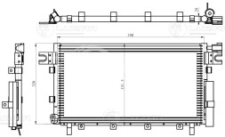 Радиатор кондиционера для автомобилей Hover H5 (10-) 2.4i (крепл. трубки сзади)