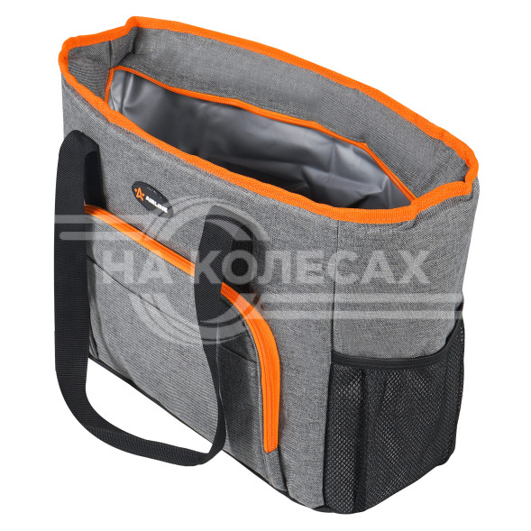Сумка-холодильник (термосумка)&quot;Пляжная&quot;, 19л, 35,5*31*18см, водонепр.,сер.