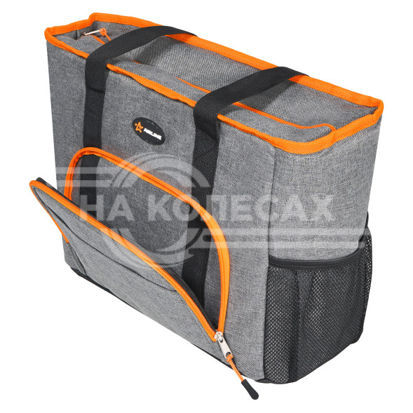 Сумка-холодильник (термосумка)&quot;Пляжная&quot;, 19л, 35,5*31*18см, водонепр.,сер.