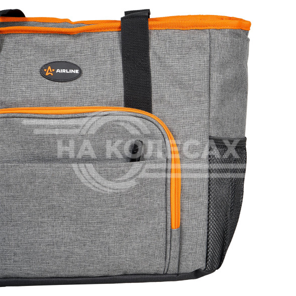 Сумка-холодильник (термосумка)&quot;Пляжная&quot;, 19л, 35,5*31*18см, водонепр.,сер.