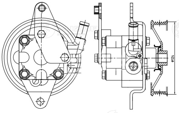 Насос ГУР для автомобилей для а/м Nissan X-Trail T30 (00-)/Primera P12 2.0i/2.5i