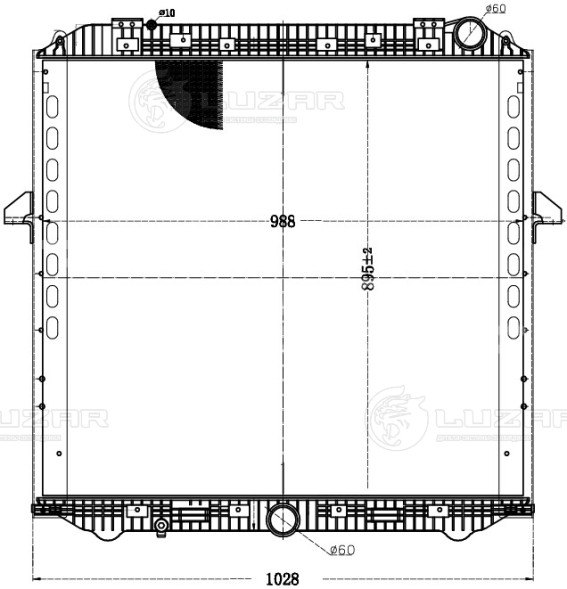 Радиатор охлаждения для автомобилей MB Actros MP4/MP5 (11-)/Arocs (13-) (выс. сердц. 895мм)