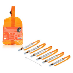 Цепи (браслеты) противоскольжения для лег.авто (колёса 165-205 мм), к-т 6 шт.