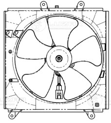 Электровентилятор охлаждения для автомобилей Toyota Corolla (E100) (91-)/Corolla (E110) (95-) 1.5i [5AFE] RHD (с кожухом)