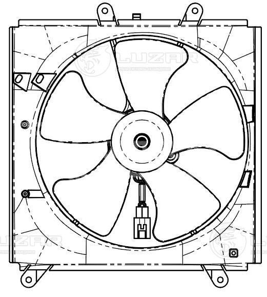 Электровентилятор охлаждения для автомобилей Toyota Corolla (E100) (91-)/Corolla (E110) (95-) 1.5i [5AFE] RHD (с кожухом)