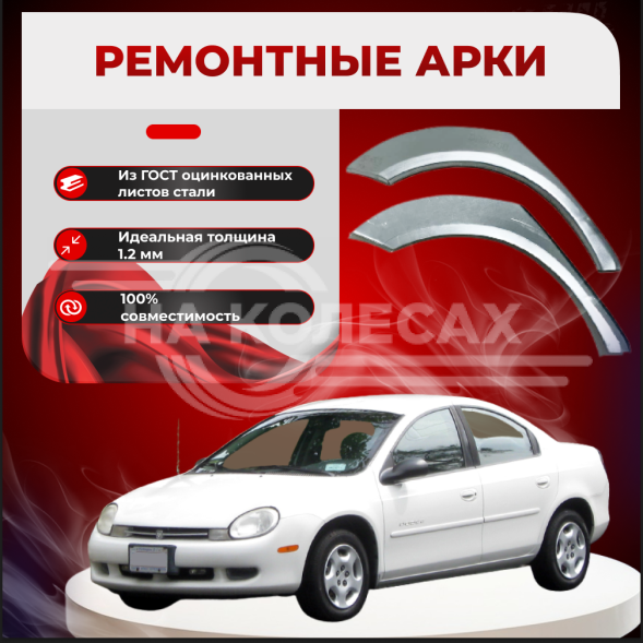 Ремонтные задние арки Chrysler Neon 2