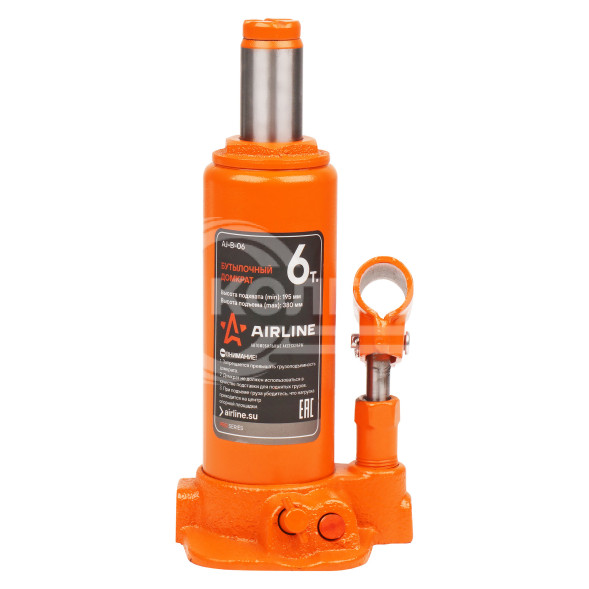 Домкрат бутылочный 6т 195-380мм PRO