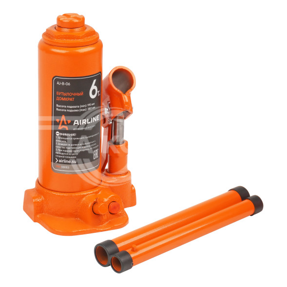 Домкрат бутылочный 6т 195-380мм PRO