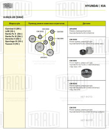 Ролик приводного ремня для автомобилей Hyundai Sante Fe (12-) 2.0d/2.2d (с натяжным механизмом) (CM 3052)