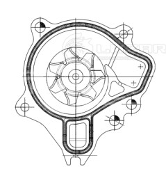 Насос водяной для автомобилей Lexus NX200t (14-) 2.0T [8AR]