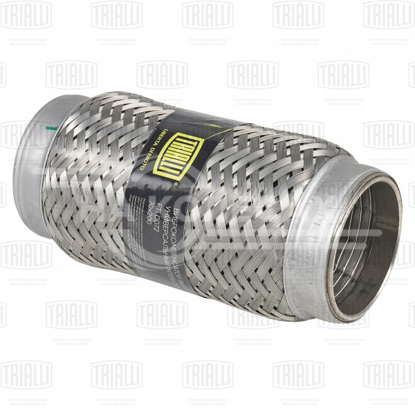 Виброкомпенсатор выхлопной трубы (Гофра) 70x200 InterLock (нержавеющая сталь)