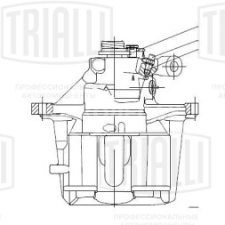 Суппорт тормозной для автомобилей Citroen C5 (01) передний левый d=57мм