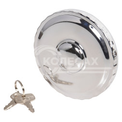 Крышка топливного бака 80мм с ключами и защитой, универсал., полуоборот., метал.