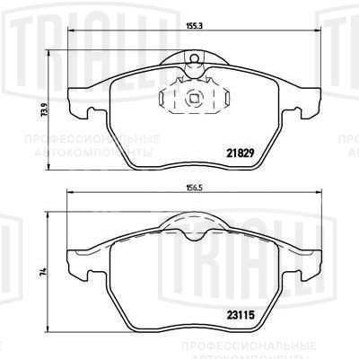 Колодки тормозные для автомобилей Opel Vectra B (95-) дисковые передние