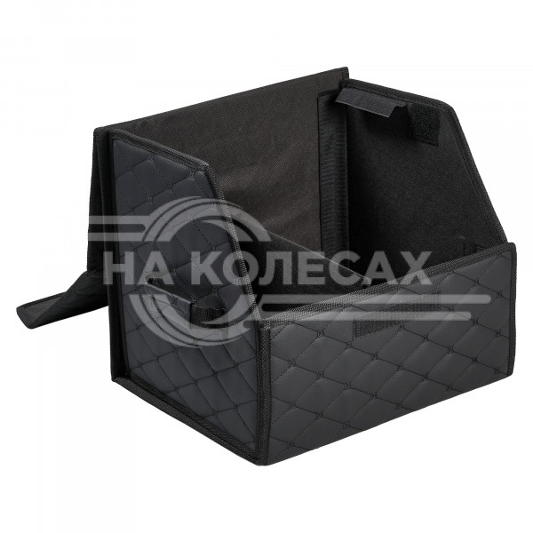Органайзер-саквояж в багажник (40*30*35 см), стёганный ромб, цвет черный