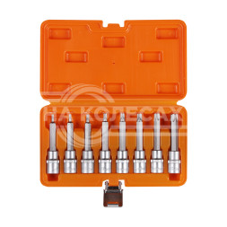 Набор головок 1/2&quot; DR со вставками TORX T20-T60 длиной 100мм 8 предметов в кейсе