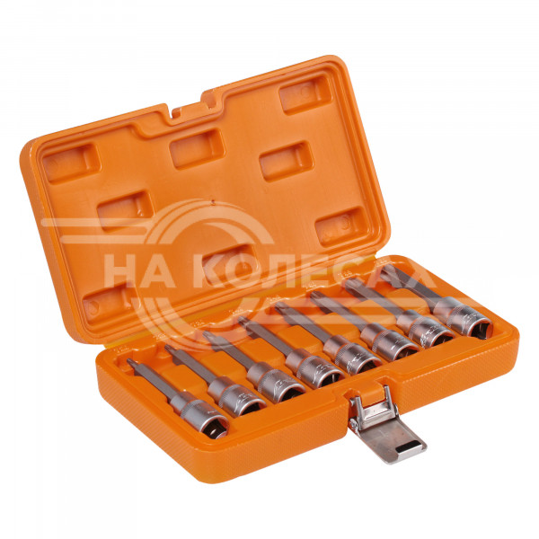 Набор головок 1/2&quot; DR со вставками TORX T20-T60 длиной 100мм 8 предметов в кейсе