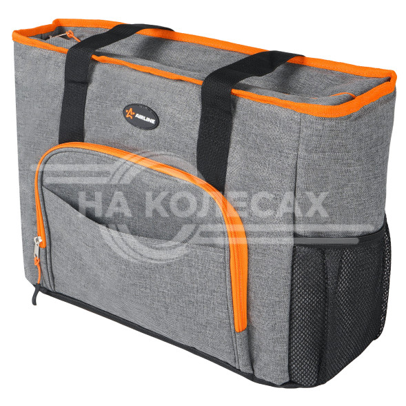 Сумка-холодильник (термосумка)&quot;Пляжная&quot;, 27л, 42*33*20см, водонепр.,сер.