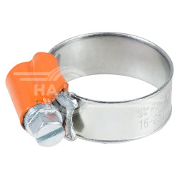 Хомут 16-25/11,7мм, червячный PRO, усиленный, W1(оцинк.), 1 шт.