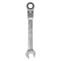 Ключ комбинированный трещоточный шарнирный 18мм пласт. подвес PRO
