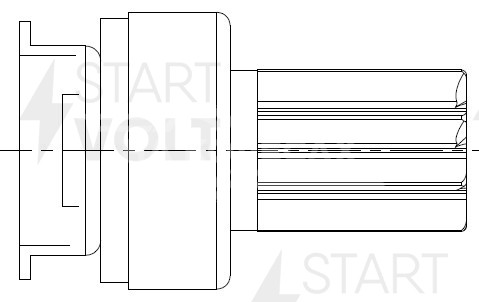 Привод стартера (бендикс) для автомобилей Subaru Forester (97-) 2.0i МТ (тип Mitsubishi)