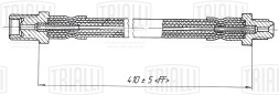 Шланг тормозной передний для автомобилей УРАЛ 375/4320/5557/5323 L=410мм (короткий)