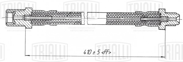 Шланг тормозной передний для автомобилей УРАЛ 375/4320/5557/5323 L=410мм (короткий)