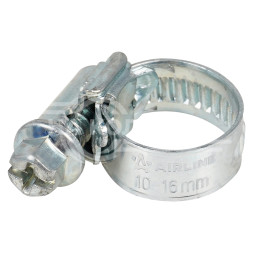 Хомут 10-16/9мм, червячный, усиленный, W1(оцинк), 1 шт.