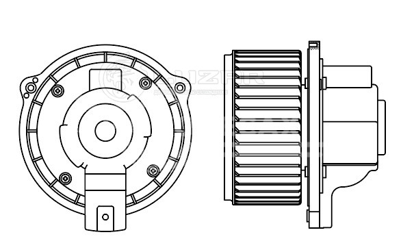 Электровентилятор отопителя для автомобилей Lifan Solano (10-)/X60 (12-)/Geely Emgrand EC7 (09-)