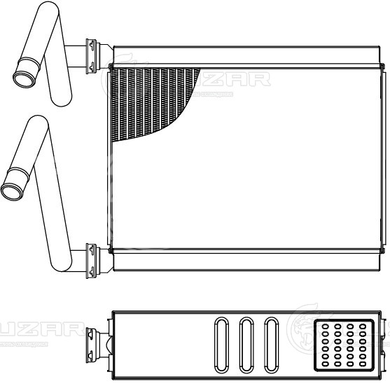 Радиатор отопителя для автомобилей Land Cruiser 100 (98-)/Lexus LX 470 (98-) (для холодных регионов)