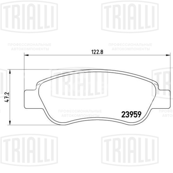 Колодки тормозные для автомобилей Peugeot 107 (05-) / Citroen C1 (05-) дисковые передние