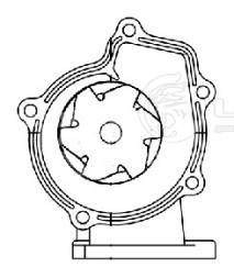 Насос водяной для автомобилей Nissan Almera N15 (95-)/Primera (90-) 1.4i/1.6i