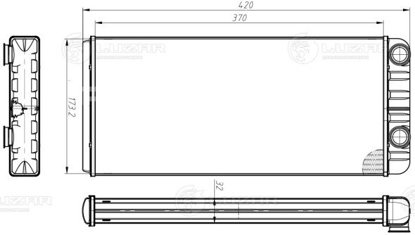 Радиатор отопителя для автомобилей Volvo Trucks FH (12-)/Renault Trucks (T-series) (13-)