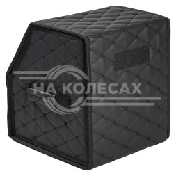 Органайзер-саквояж в багажник (30*30*35 см), стёганный ромб, цвет черный