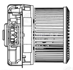 Электровентилятор отопителя для автомобилей Peugeot 107 (06-)/Citroen C1 (06-)/Toyota Aygo (05-) A/C+