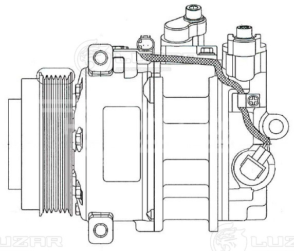Компрессор кондиционера для Mercedes-Benz C (W203) (00-)/E (W211) (02-)/ML (W164) (05-) 6PK