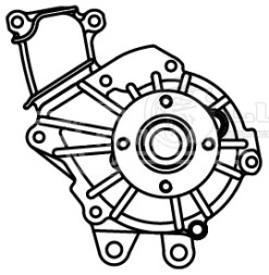 Насос водяной для автомобилей Toyota Land Cruiser Prado (02-)/HiAce (89-) 2.5D/3.0D [KZ;KD] с корпус.